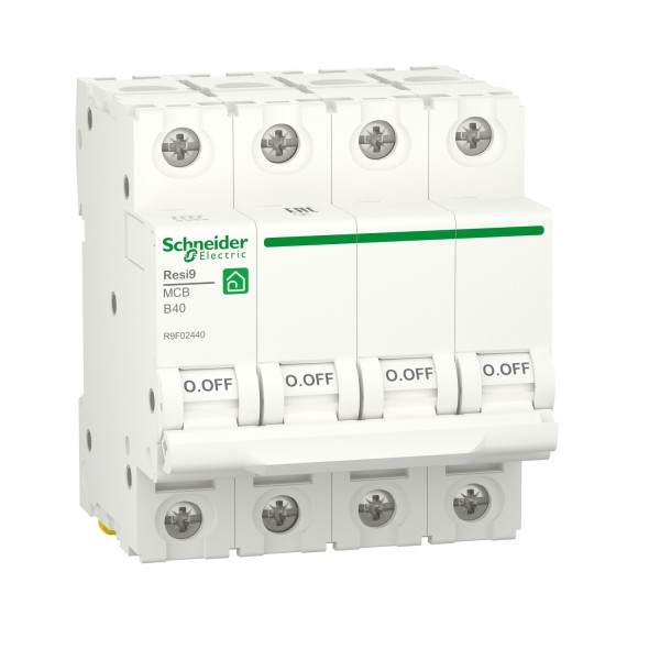 Автоматичний вимикач RESI9 Schneider Electric 40 А, 4P, крива В, 6кА (R9F02440)