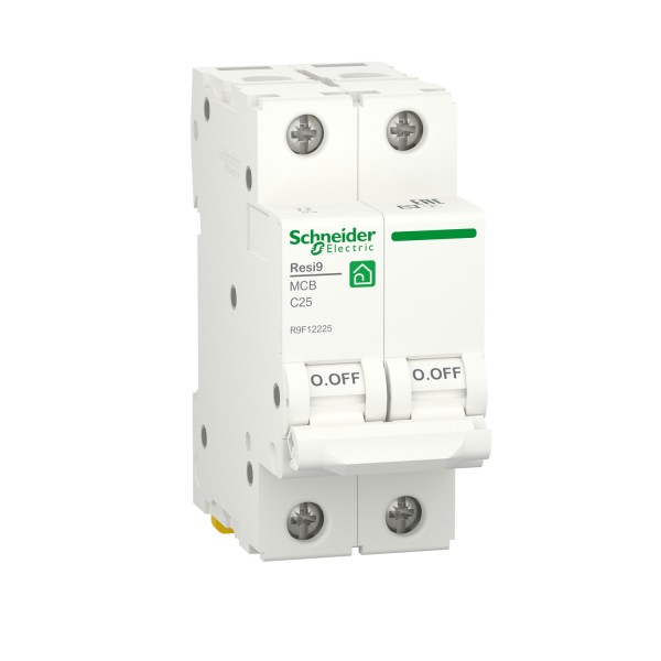 Автоматичний вимикач RESI9 Schneider Electric 25 А, 2P, крива С, 6кА (R9F12225)