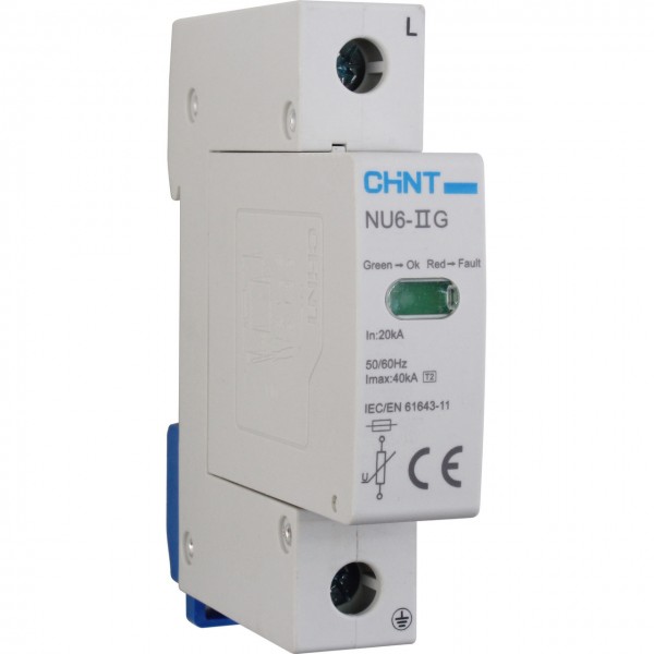 Ограничитель перенапряжения Chint NU6-IIG 1Р 40кА 385В (252493)