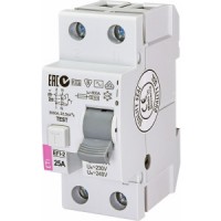 Реле дифференциальное (УЗО) EFI-2 25A/0.03A 2 полюса тип AC 10 х-ка inst. ETI (002061211)