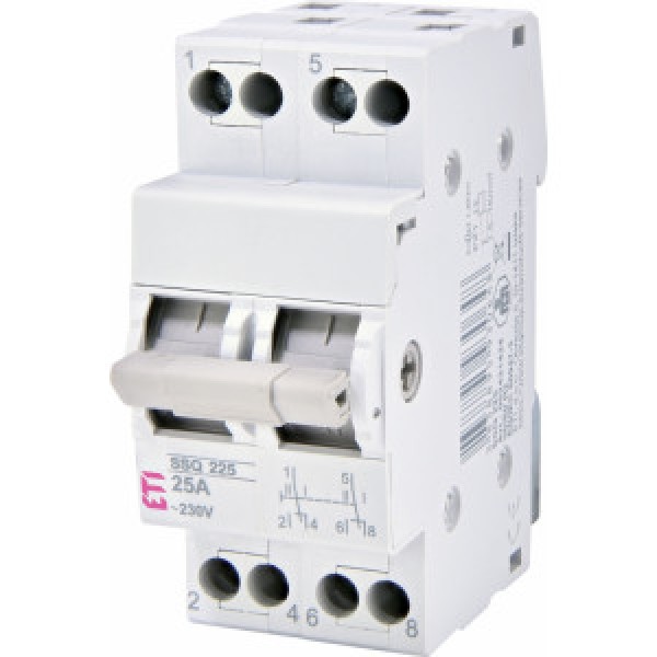 Перемикач навантаження SSQ 225 2 полюси 25А "1-0-2" ETI (002421424)