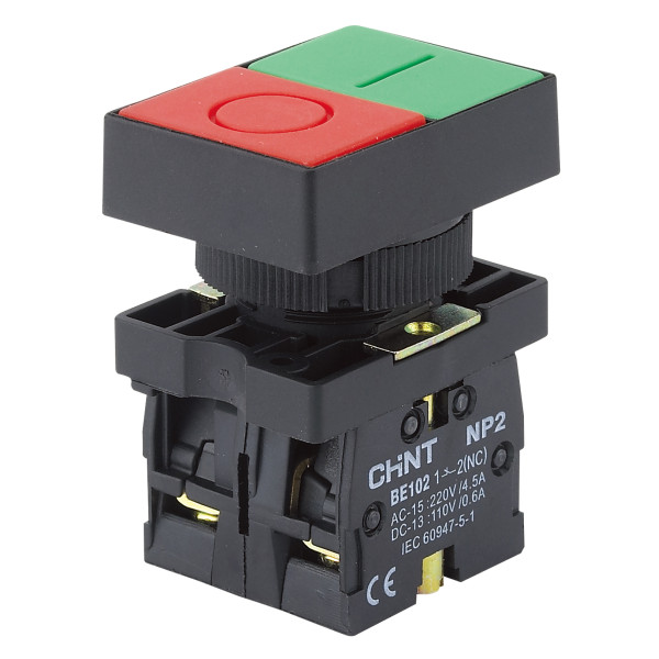 Кнопка подвійна NP2-EL8325 без підсвідки 1НВ+1НЗ IP40 (574114)