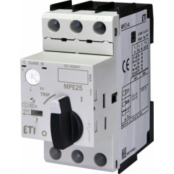 Автоматический выключатель защиты двигателей MPE25-4 (1,5 kW, 2,5 – 4,0A) ETI (004648008)