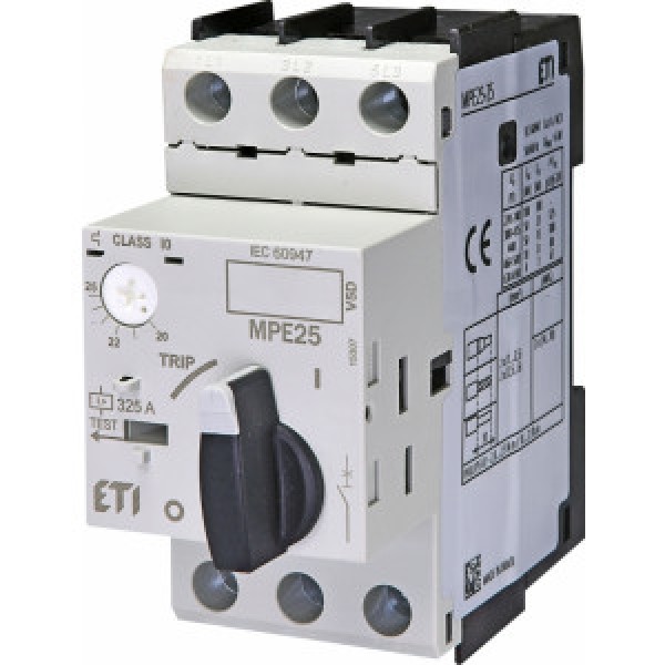 Автоматический выключатель защиты двигателей MPE25-25 (11 kW, 20,0 – 25,0A) ETI (004648013)