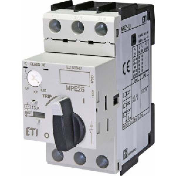 Автоматичний вимикач захисту двигунів MPE25-1 (0,25 kW, 0,63 - 1,00A) ETI (004648005)