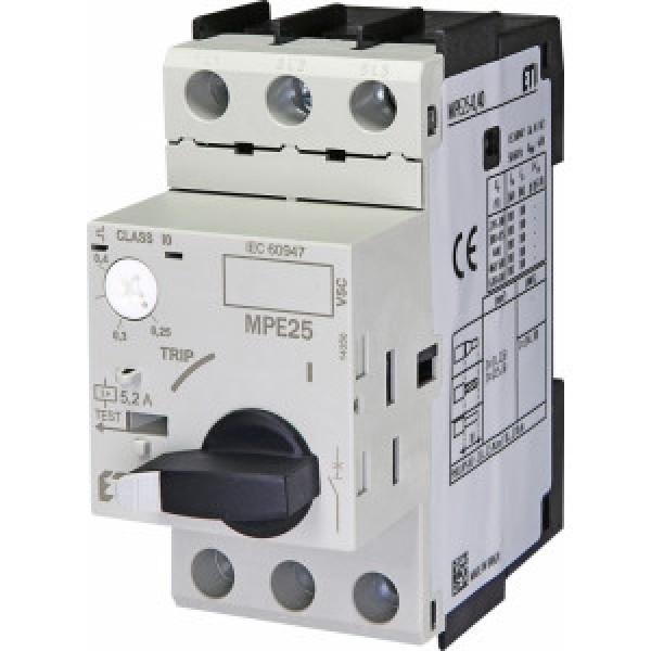 Автоматический выключатель защиты двигателей MPE25-0,4 (0,25 kW, 0,25 – 0,4A) ETI (004648003)