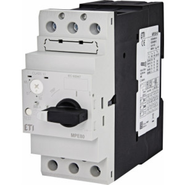 Автоматичний вимикач захисту двигунів MPE80-65 (30,0 kW, 50,0 - 65,0A) ETI (004648017)
