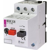 Автоматический выключатель защиты двигателей MS25-0,16 (0,02 kW, 0,1 – 0,16A) ETI (004600010)