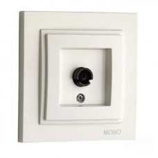 Розетка ТВ проходная с экраном (8DB-12DB-18DB-20DB) Mono Electric, DESPINA (СЛОНОВАЯ КОСТЬ) (102-010005-137)