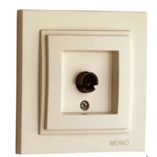 Розетка TV проходная с экраном (8DB-12DB-18DB-20DB), Mono Electric, DESPINA (крем) (102-170005-137)
