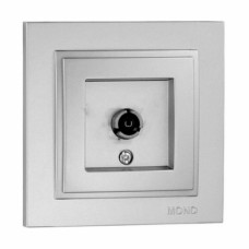 Розетка телевизор с экраном (8DB-12DB-18DB-20DB), Mono Electric, DESPINA (серебро) (102-212105-138)