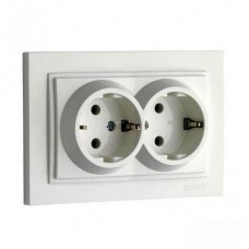 Розетка 2-я с заземлением, Mono Electric, DESPINA (СЛОНОВАЯ КОСТЬ) (102-010004-120)