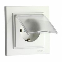 Розетка з заземленням і кришкою, Mono Electric, DESPINA (білий) (102-190021-118)