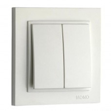 Выключатель двухклавишный, Mono Electric, DESPINA (СЛОНОВАЯ КОСТЬ) (102-010025-102)