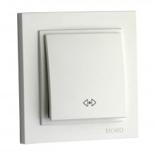 Выключатель одноклавишный промежуточный, Mono Electric, DESPINA (белый) (102-190025-112)