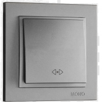 Выключатель одноклавишный промежуточный, Mono Electric, DESPINA (антрацит) (102-242425-112)