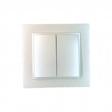 Выключатель двухклавишный, Mono Electric, DESPINA (жемчужина) (102-252525-102)