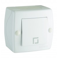 Вимикач одноклавішний, Mono Electric, OCTANS IP 20 (білий) (104-010101-100)