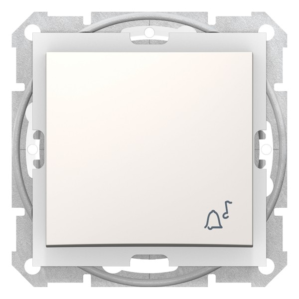 Кнопочный выключатель с символом "колокольчик" ip44 Sedna Scnheider Electric слоновая кость (SDN0800323)