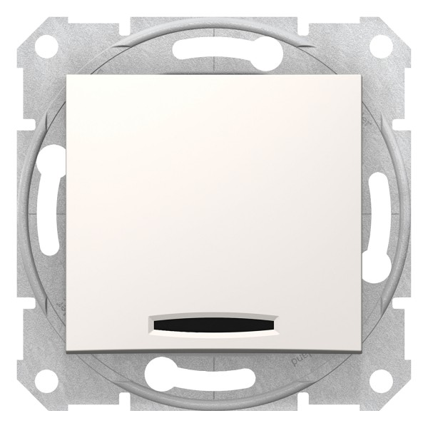 Одноклавишный выключатель с индикацией Sedna Schneider Electric слоновая кость (SDN0400323)