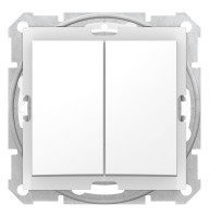 Двоклавішний вимикач ip44 Sedna Scnheider Electric білий (SDN0300421)
