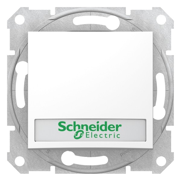Кнопочный выключатель Sedna Scnheider Electric с подсветкой и полем для маркировки белый (SDN1600321)