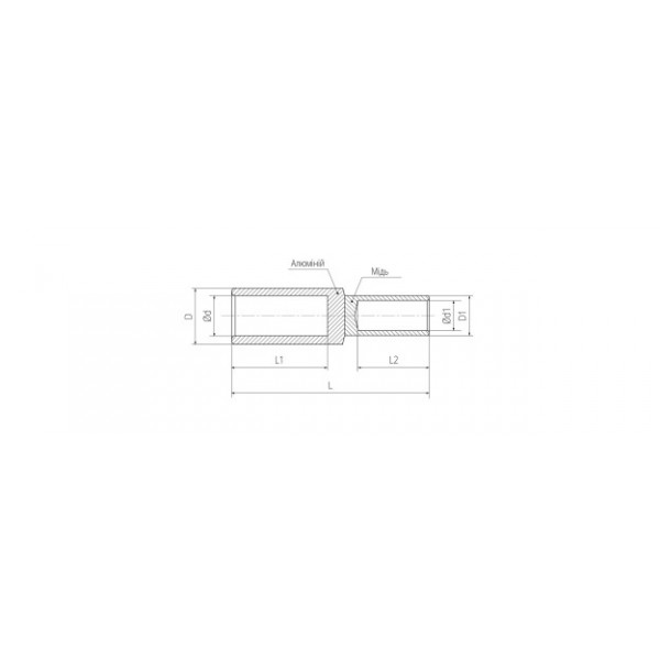 Гильза соединительная медно-алюминиевая GTL 35 (501323)