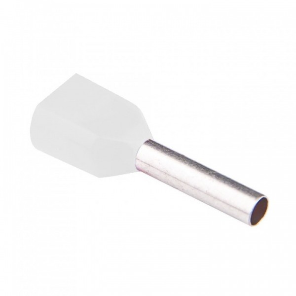 Наконечник трубчастий для двох проводів з нейлонової ізоляцією 2*0.5/8 (500) (RE11100/a)