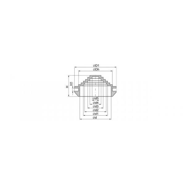 Сальник-ввод CP-37 (Dmax чтобы 32мм), серый TAKEL (502805с)