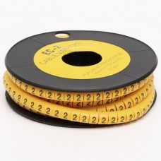 Маркувальна бірка ЕС-1 (3,6-5,2 мм²) символ "2" (502622/2)