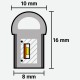Світлодіодний неон PROLUM™ 8x16, IP68, 12V, Series "SF", Рожевий, PRO (120019)