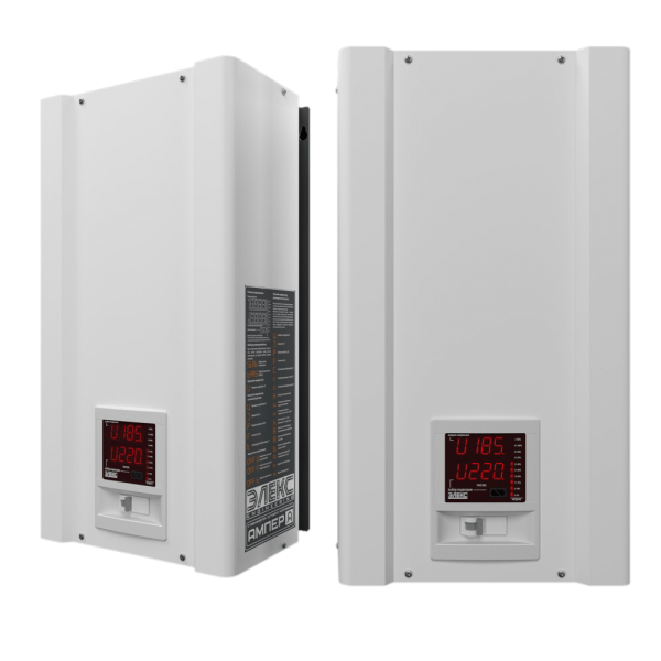 Стабілізатор напруги однофазний побутовий АМПЕР У 12-1/63 v2.1