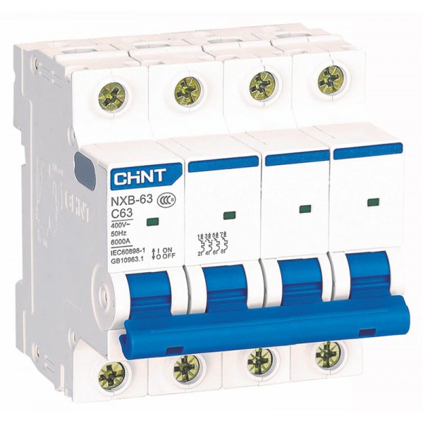 Автоматичний вимикач Chint NXB-63 4P B1 6kA (814268)