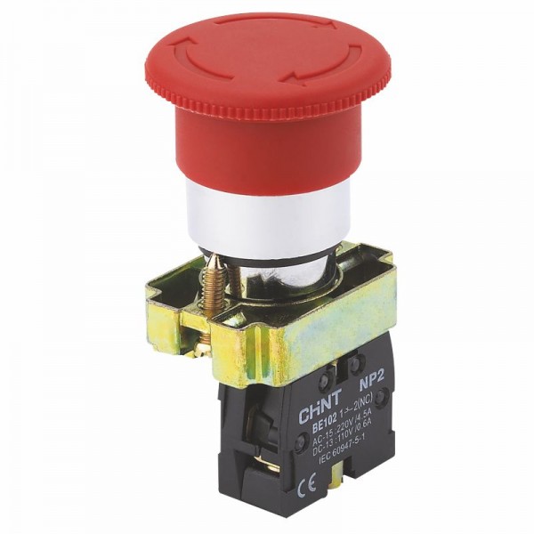 Кнопка-гриб NP2-BS542 1NC 40мм Червона (574862)
