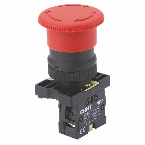 Кнопка-гриб NP2-ES545 1NO+1NC 40мм Червона (574834)