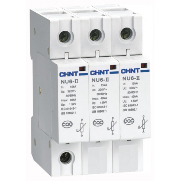 Ограничитель перенапряжения Chint NU6-Ⅱ/F 40kA/460V 3P (213481)