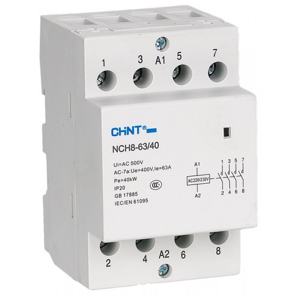 Контактор переменного тока NCH8-40/40 4P 40A (256099)