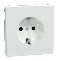 D-Life Розетка с заземлением и шторкой Белый лотос (MTN2300-6035)