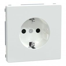 D-Life Розетка с заземлением и шторкой Белый лотос (MTN2300-6035)