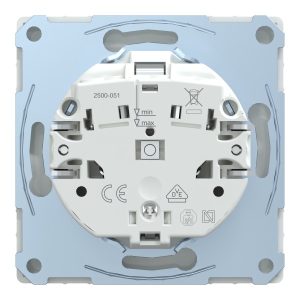 D-Life Розетка с заземлением и шторкой Белый лотос (MTN2300-6035)