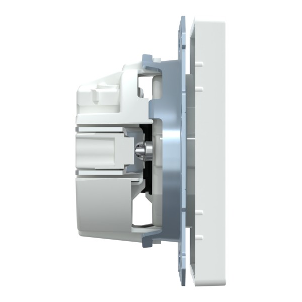 D-Life Розетка с заземлением и шторкой Белый лотос (MTN2300-6035)