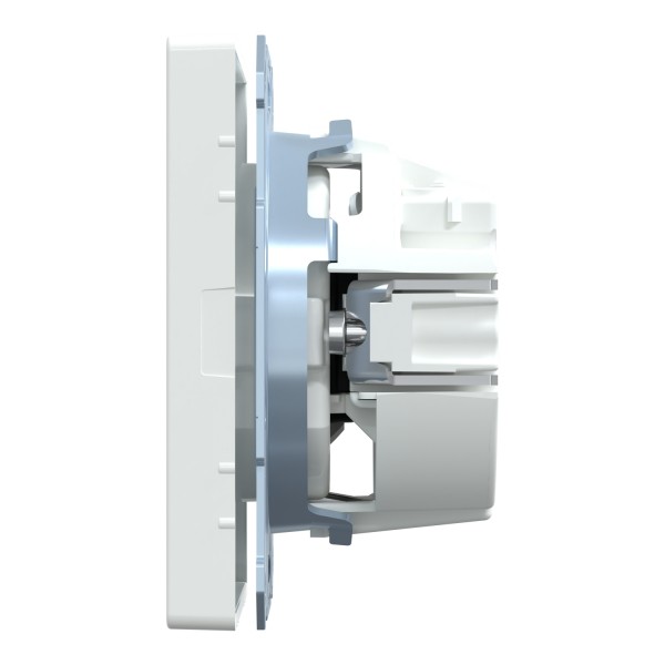 D-Life Розетка с заземлением и шторкой Белый лотос (MTN2300-6035)