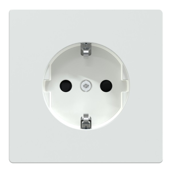 D-Life Розетка с заземлением и шторкой Белый лотос (MTN2300-6035)