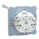 D-Life Розетка з заземленням і кришкою IP44 Білий лотос (MTN2314-6035)