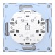 D-Life Розетка з заземленням і кришкою IP44 Нержавіюча сталь (MTN2314-6036)