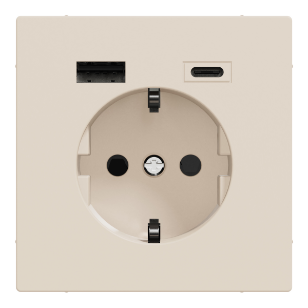 D-Life Розетка 16 A USB A+C 3 A, Сахара (MTN2367-6033)