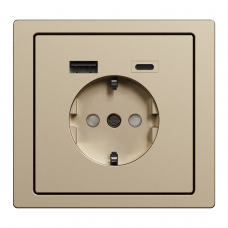 D-Life Розетка 16 A USB A+C 3 A, Шампань (MTN2367-6051)