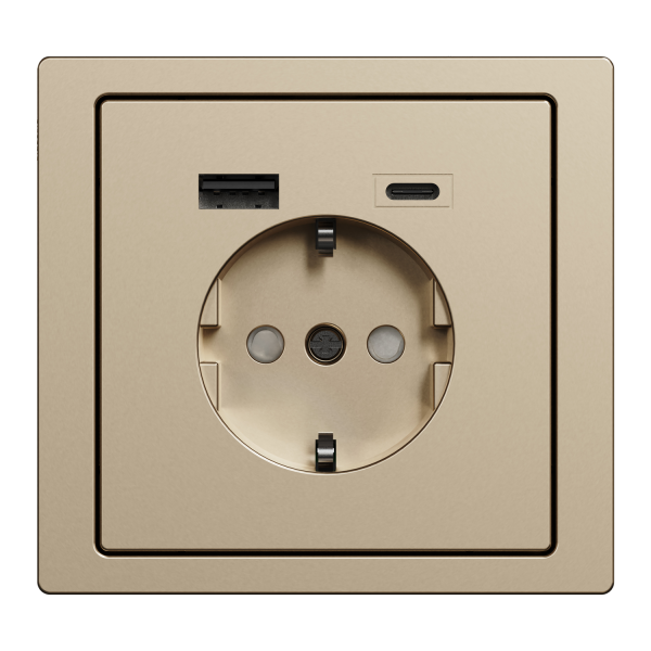 D-Life Розетка 16 A USB A+C 3 A, Шампань (MTN2367-6051)