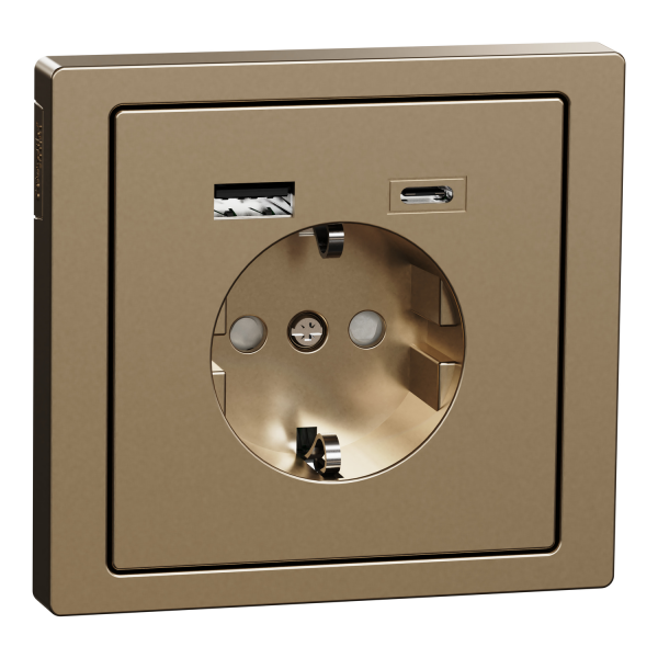 D-Life Розетка 16 A USB A+C 3 A, Шампань (MTN2367-6051)