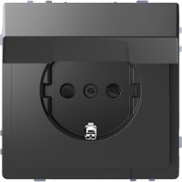 D-Life Розетка з заземленням і кришкою Антрацит (MTN2310-6034)
